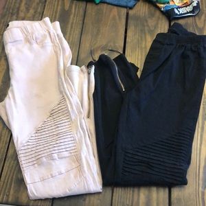 Two pair of moto pants